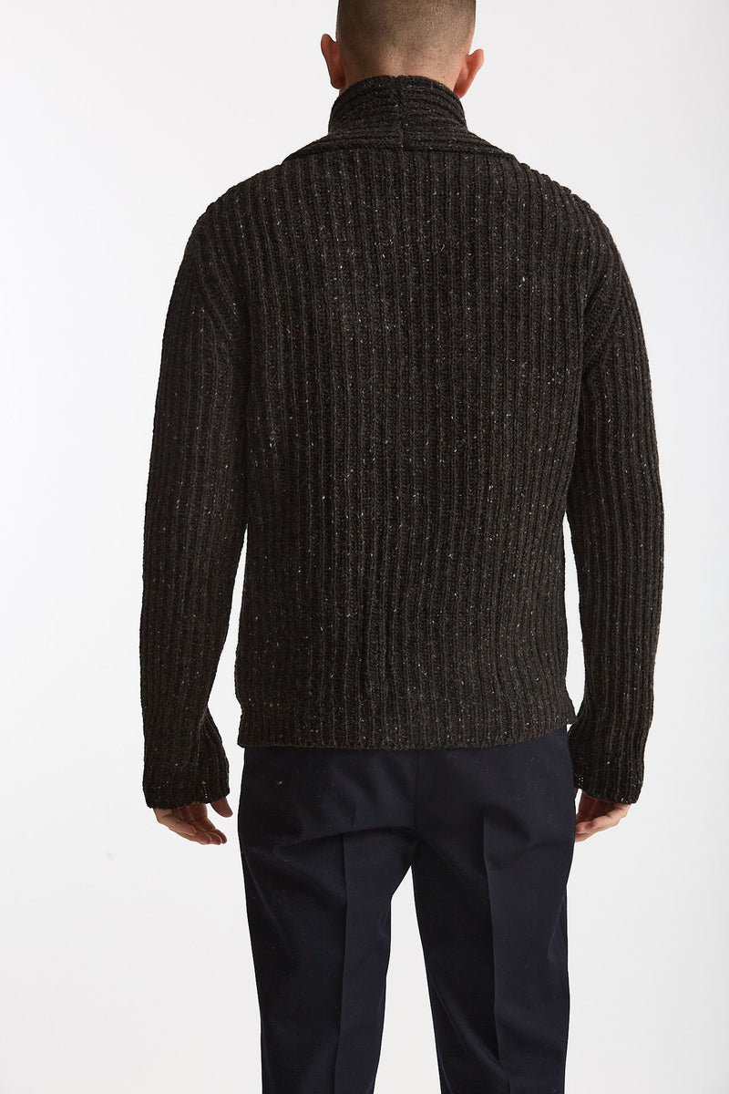 Cardigan in lana marrone uomo ( p - s ) - 5