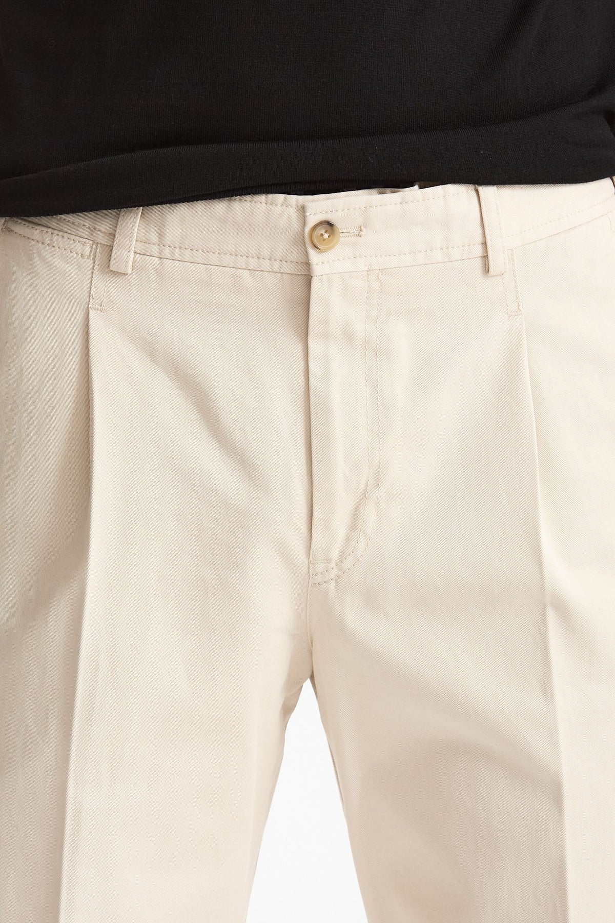 Pantalone HAMPTONS in cotone fermo panna uomo Pt torino - 5