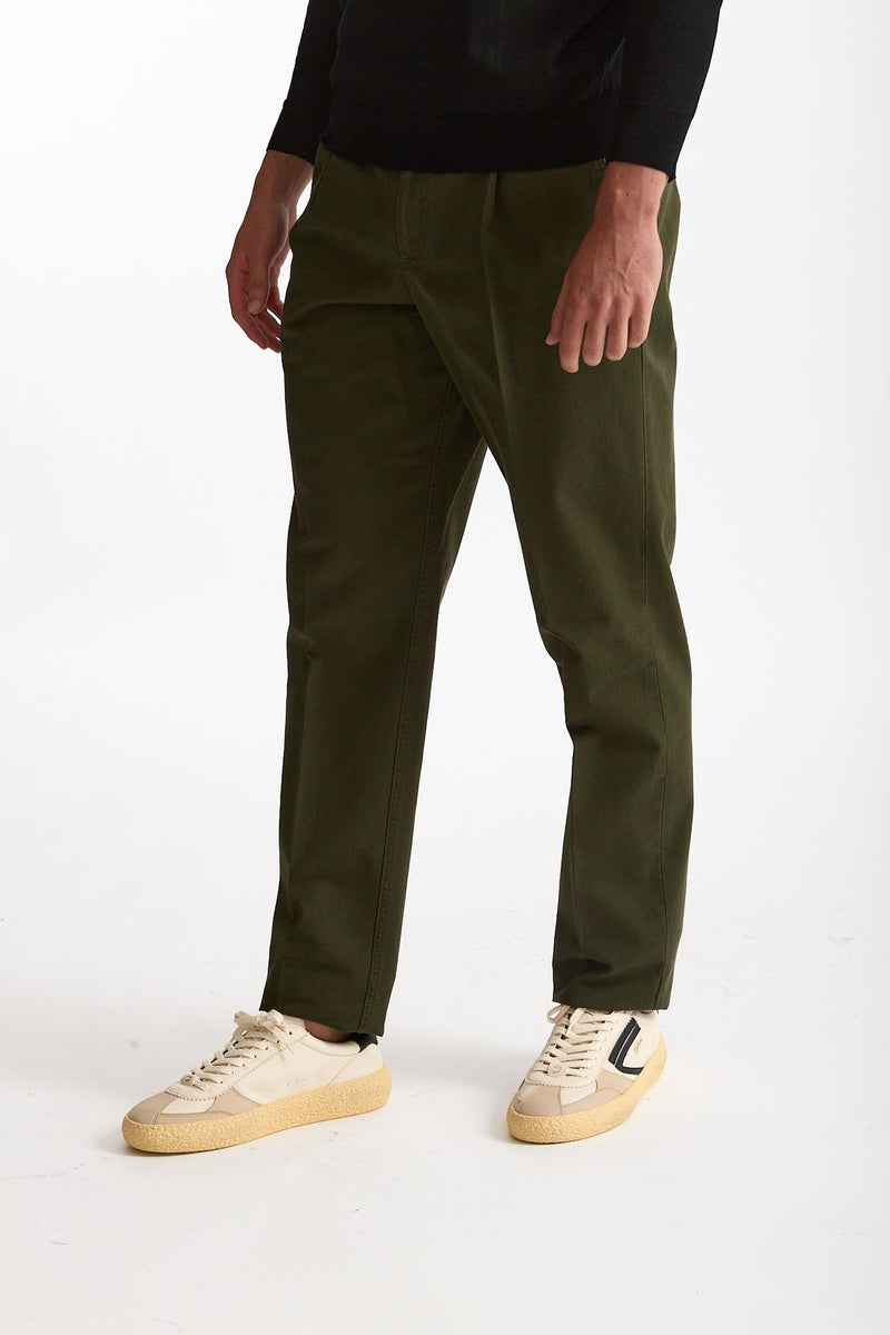 Pantalone HAMPTONS in cotone fermo verde uomo Pt torino - 1