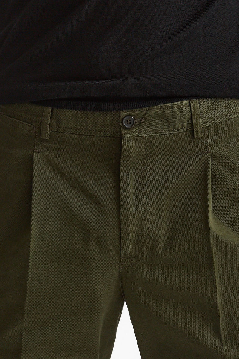 Pantalone HAMPTONS in cotone fermo verde uomo Pt torino - 5