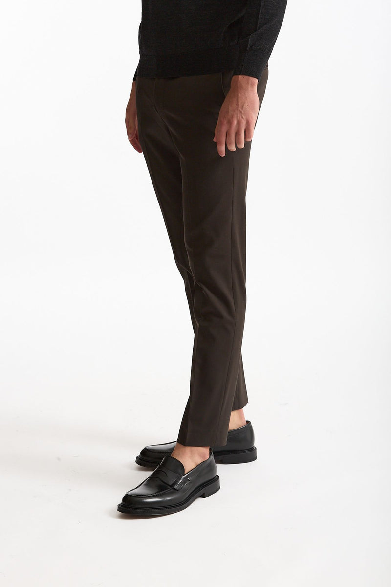 Pantalone in lana stretch EDGE- DIECI marrone uomo Pt torino - 2