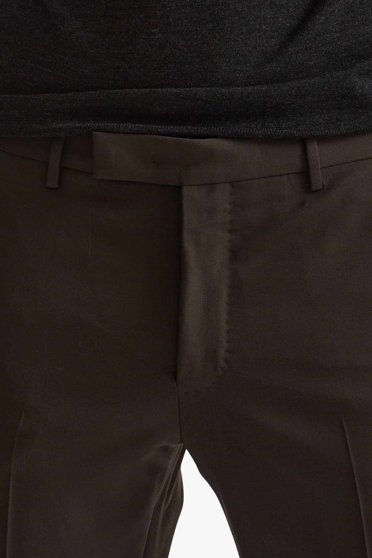Pantalone in lana stretch EDGE- DIECI marrone uomo Pt torino - 5