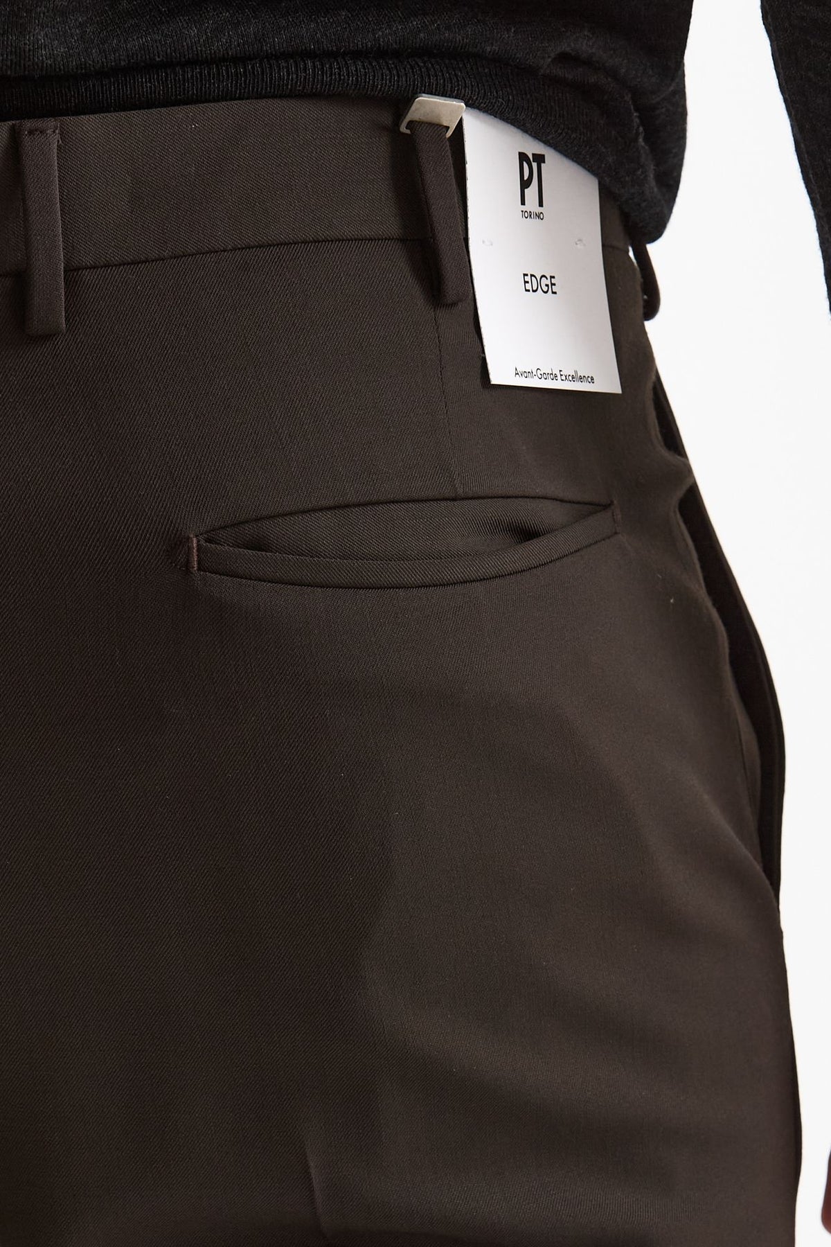 Pantalone in lana stretch EDGE- DIECI marrone uomo Pt torino - 7