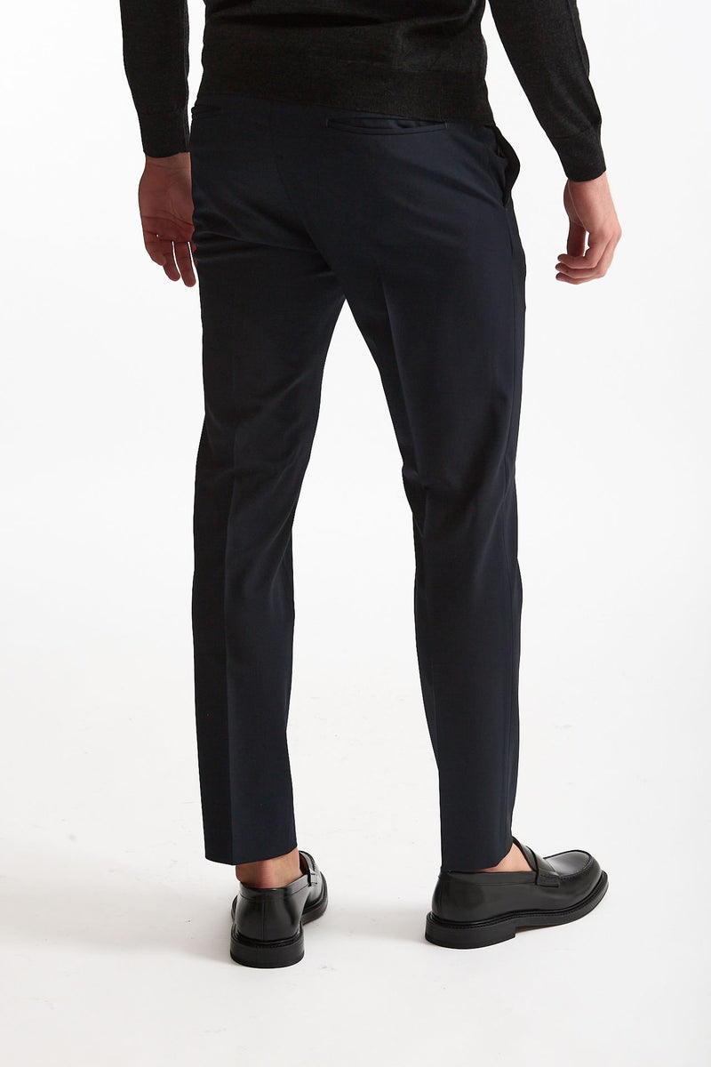 Pantalone in lana stretch EDGE- DIECI blu uomo Pt torino - 4
