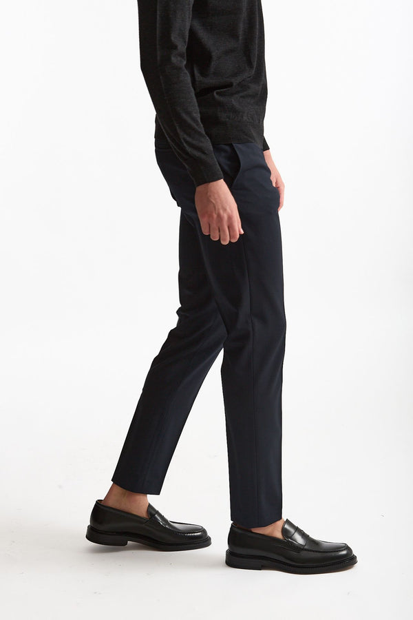 Pantalone in lana stretch EDGE- DIECI blu uomo Pt torino