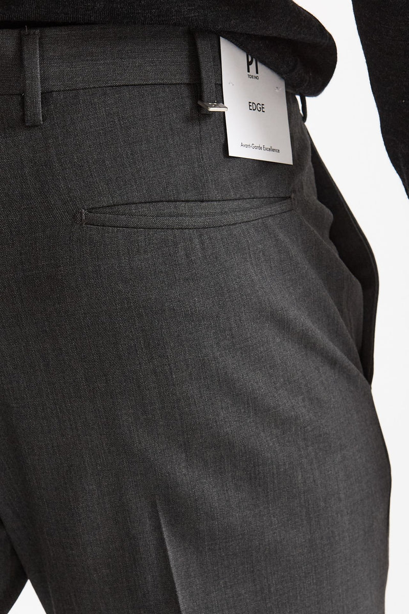 Pantalone in lana stretch EDGE- DIECI grigio uomo Pt torino - 7