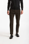 Pantalone EDGE-REBEL in cotone stretch  marrone uomo Pt torino - 2