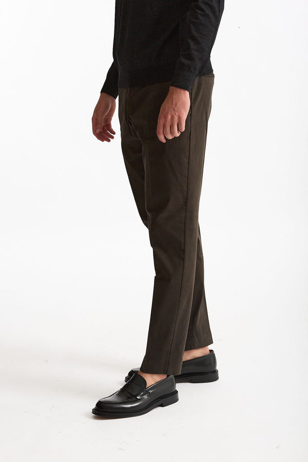 Pantalone EDGE-REBEL in cotone stretch  marrone uomo Pt torino