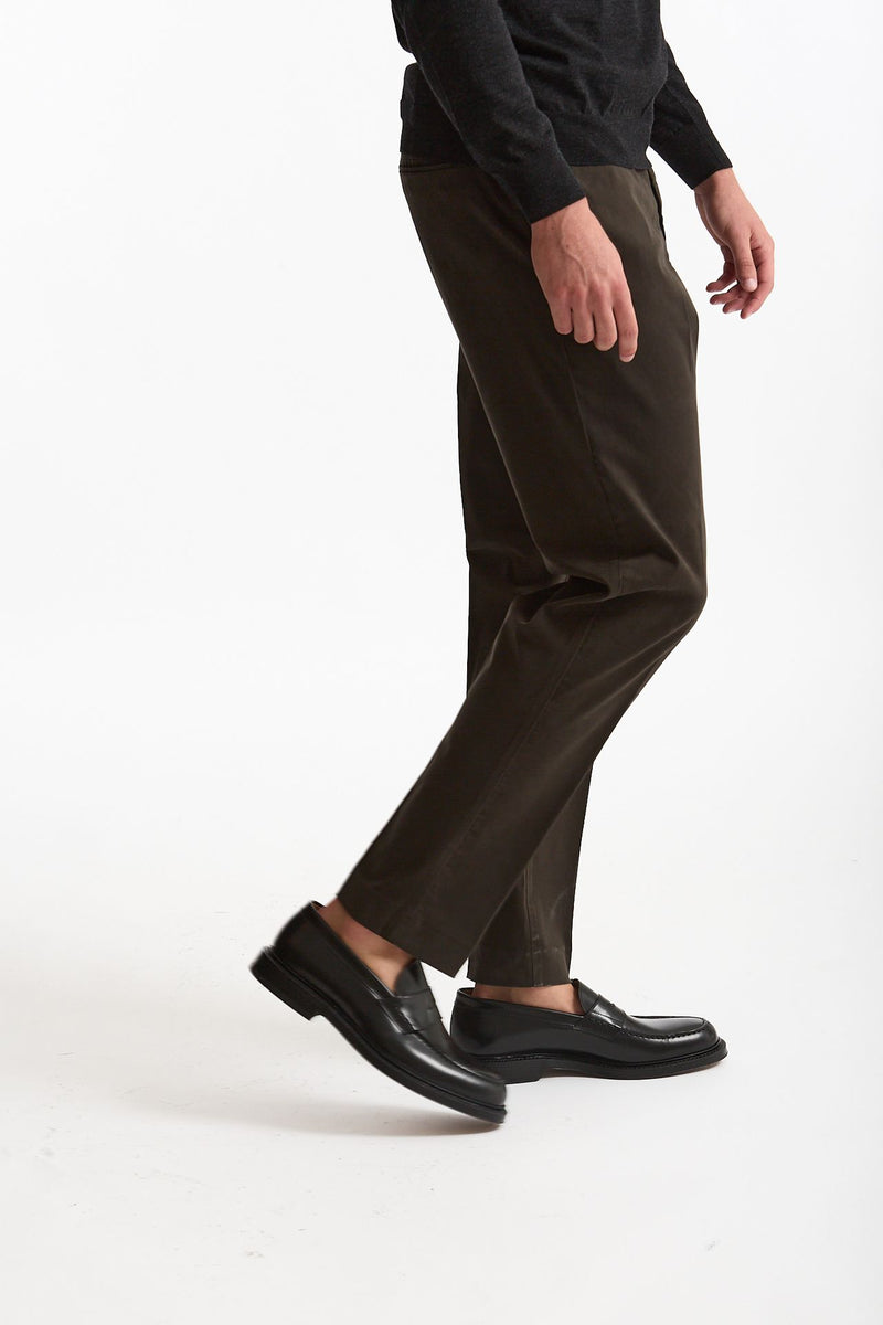 Pantalone EDGE-REBEL in cotone stretch  marrone uomo Pt torino - 3