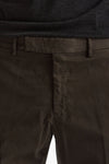 Pantalone EDGE-REBEL in cotone stretch  marrone uomo Pt torino - 5