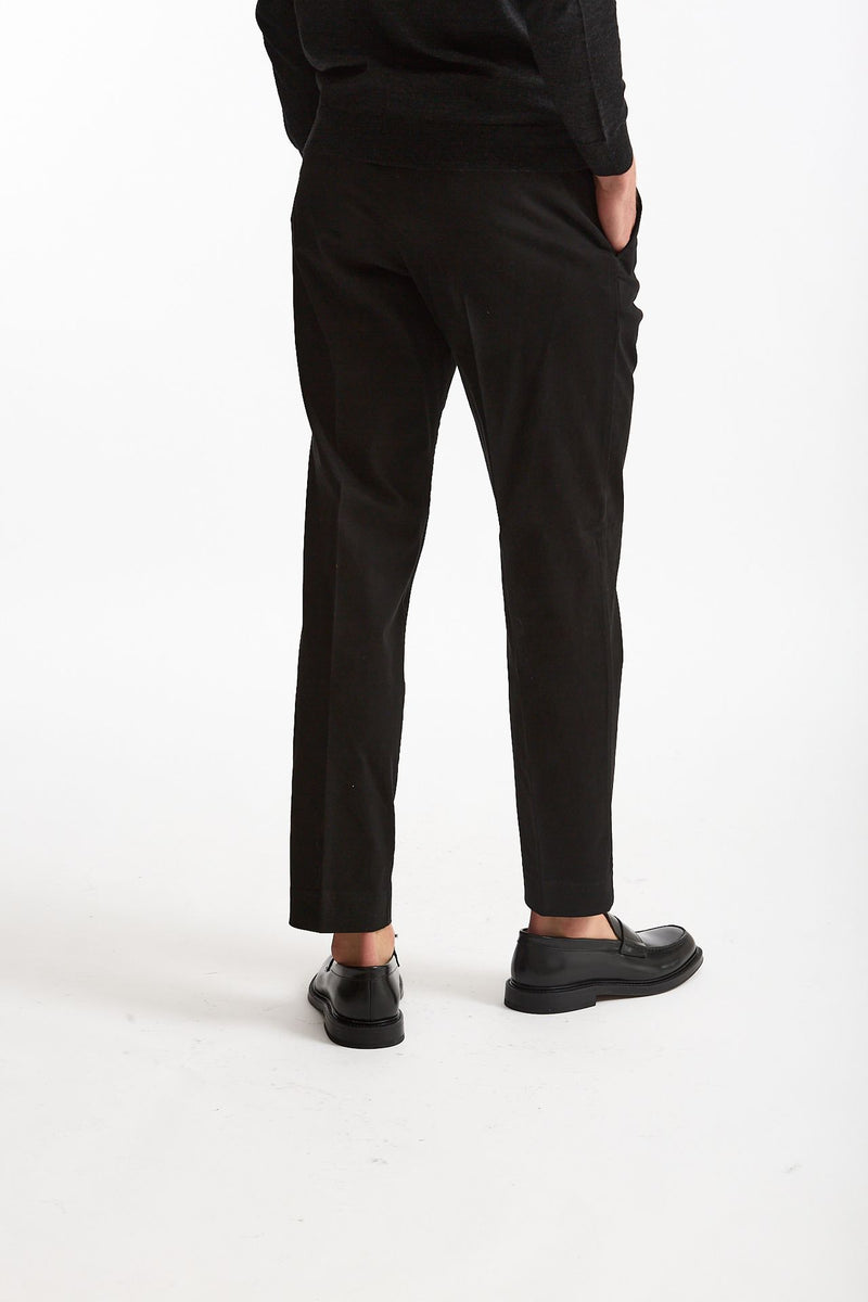 Pantalone EDGE-REBEL in cotone stretch nero uomo Pt torino - 3
