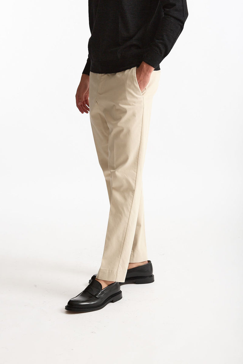 Pantalone EDGE-REBEL in cotone stretch panna uomo Pt torino - 1
