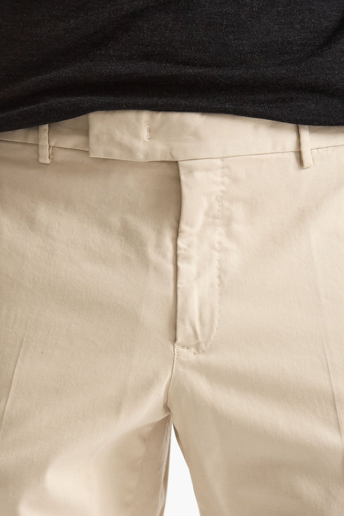Pantalone EDGE-REBEL in cotone stretch panna uomo Pt torino - 5