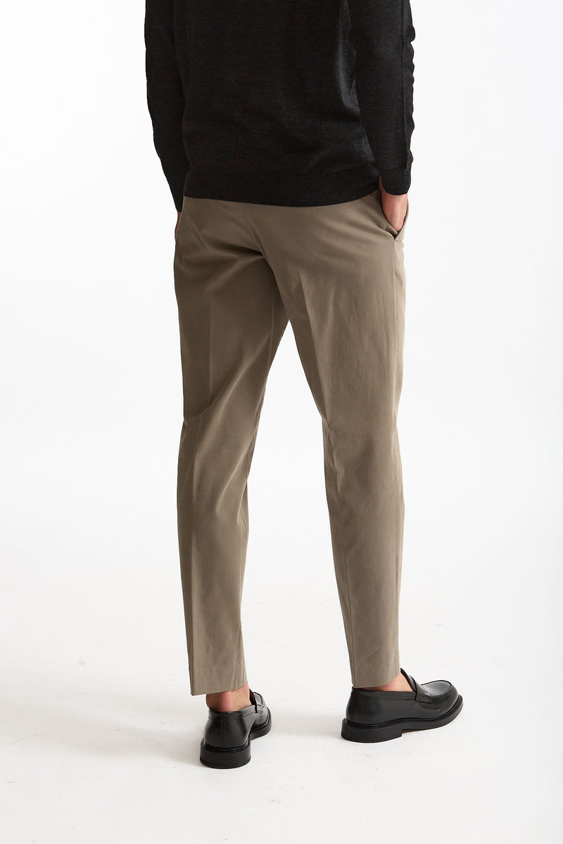 Pantalone EDGE-REBEL in cotone stretch tortora uomo Pt torino - 4