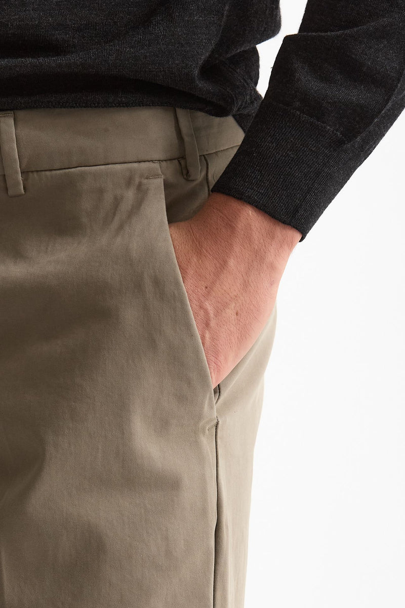 Pantalone EDGE-REBEL in cotone stretch tortora uomo Pt torino - 6