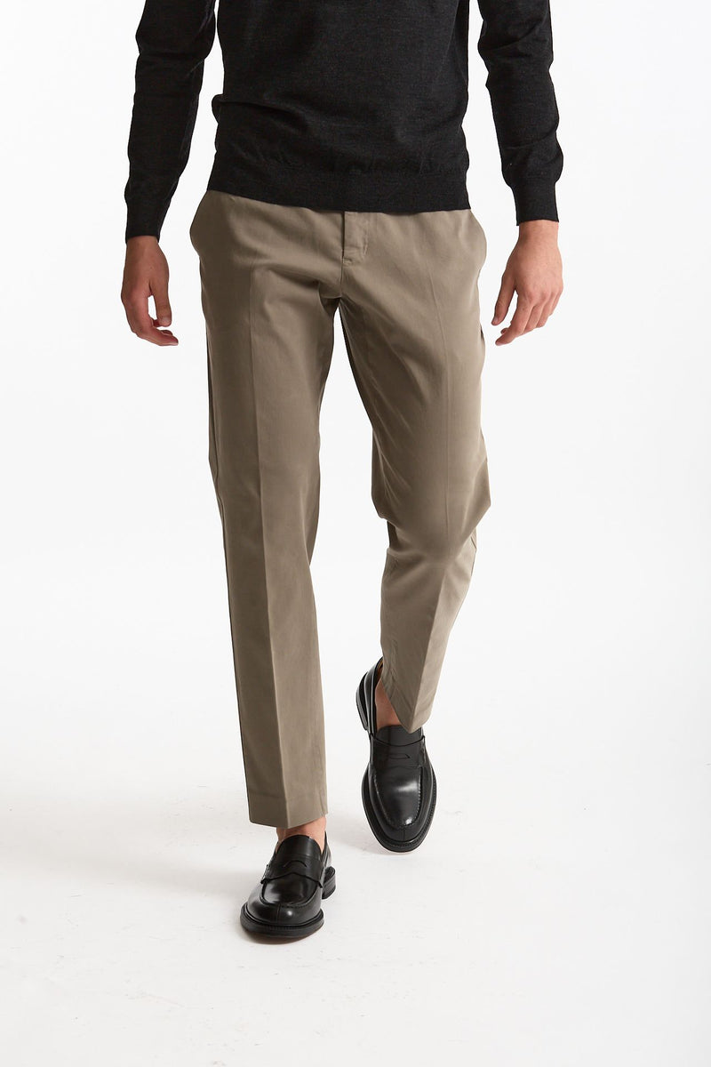 Pantalone EDGE-REBEL in cotone stretch tortora uomo Pt torino - 2