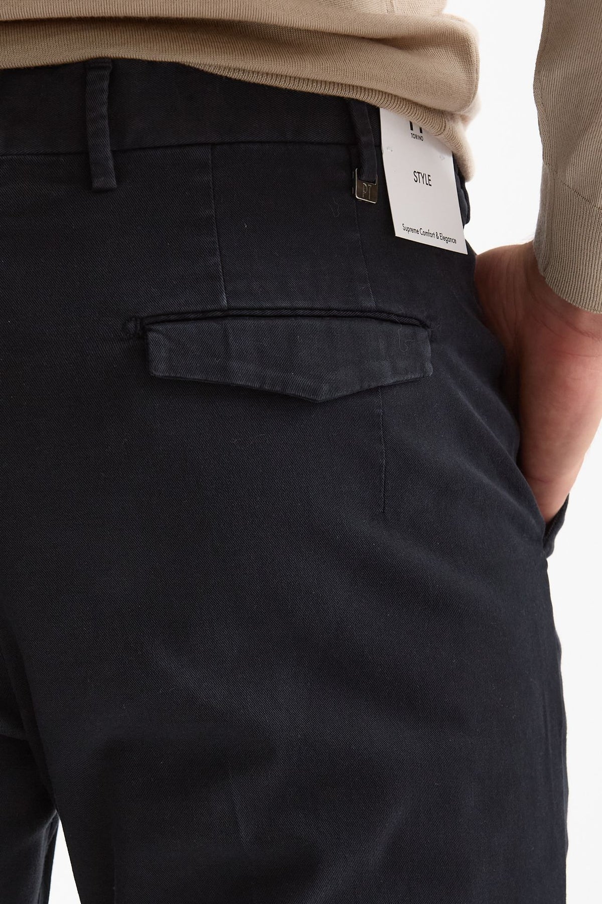 Pantalone STYLE- MASTER in cotone stretch lavato blu uomo Pt torino - 7