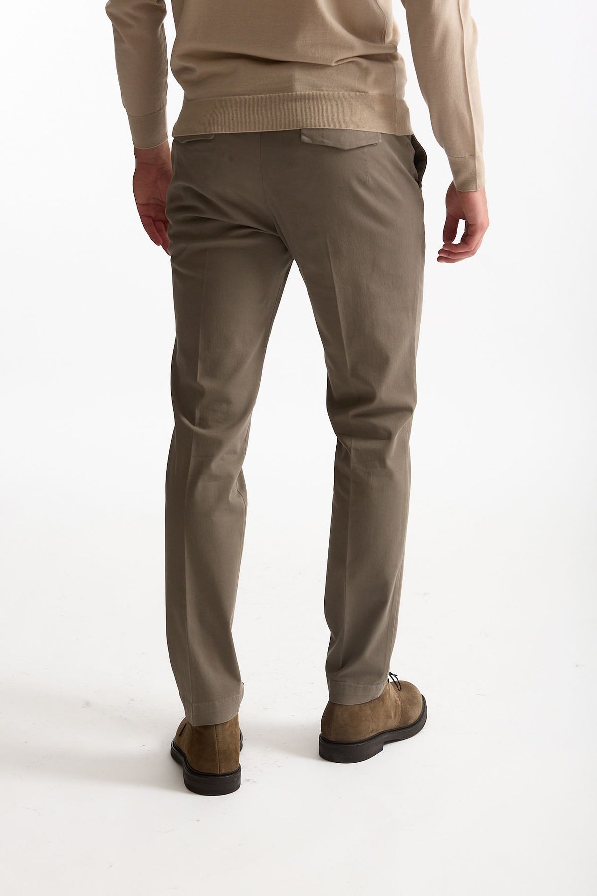Pantalone STYLE- MASTER in cotone stretch lavato tortora uomo Pt torino - 3
