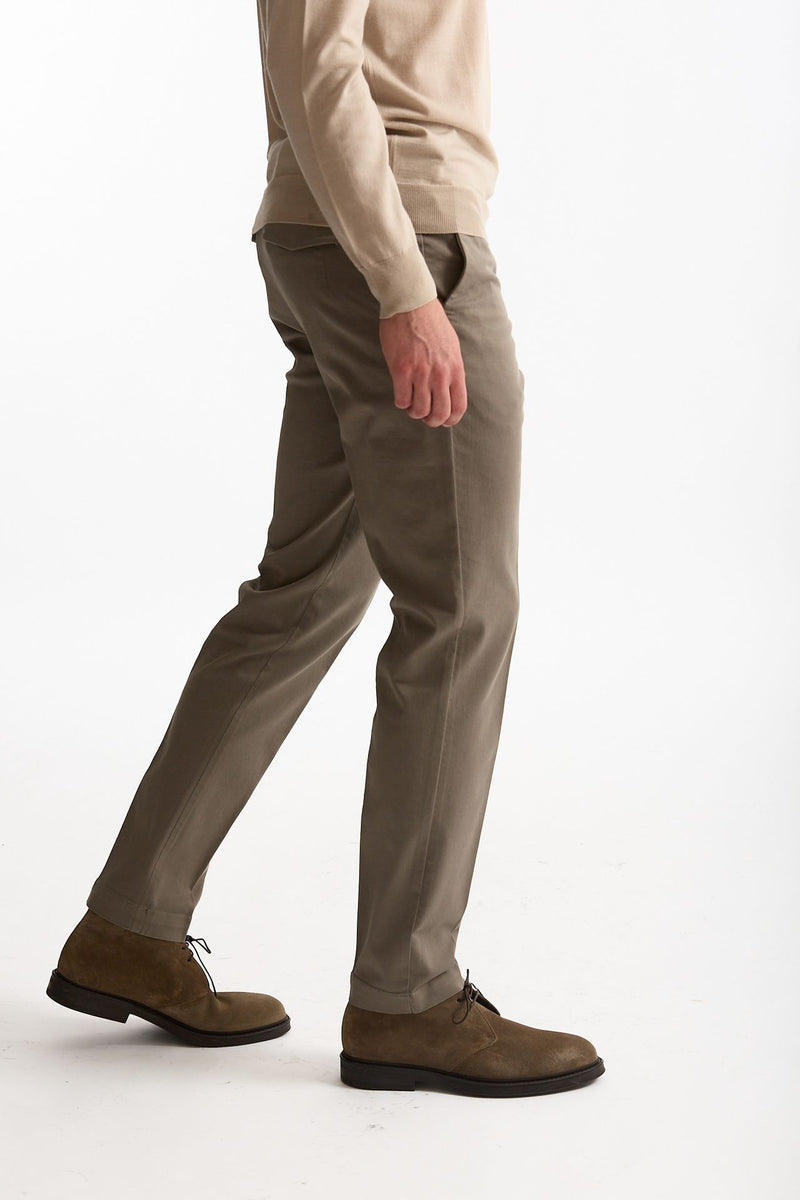 Pantalone STYLE- MASTER in cotone stretch lavato tortora uomo Pt torino - 4