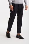 Pantalone STYLE-CARROT FIT in Lana ferma blu uomo Pt torino - 4