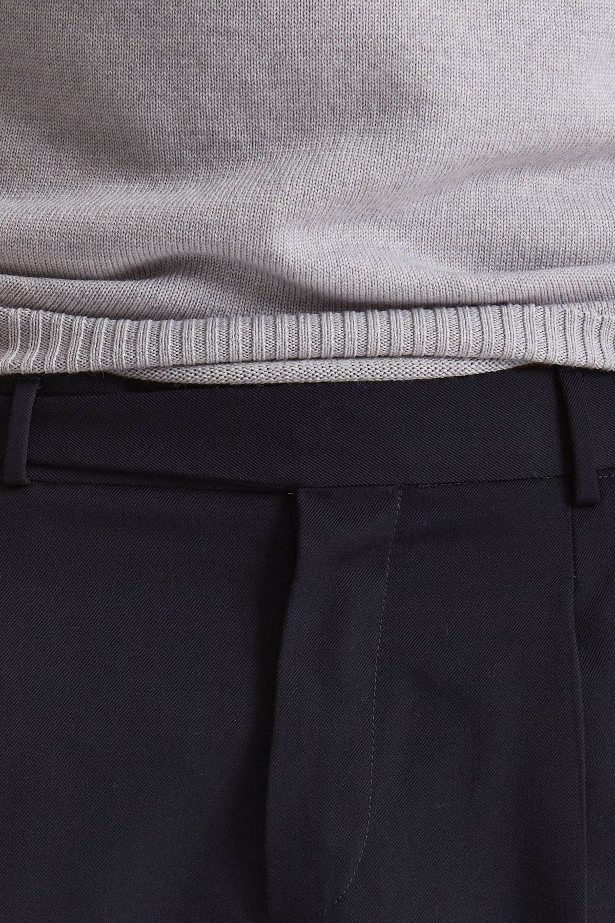 Pantalone STYLE-CARROT FIT in Lana ferma blu uomo Pt torino - 5