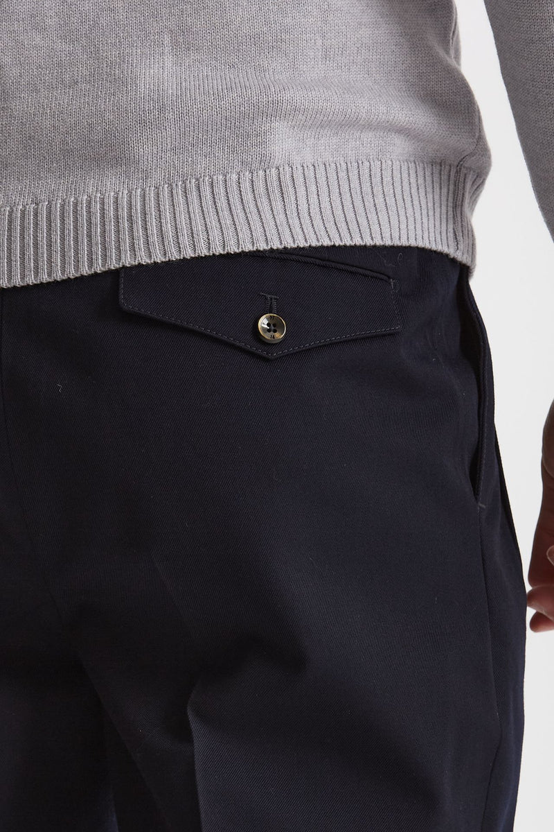 Pantalone STYLE-CARROT FIT in Lana ferma blu uomo Pt torino - 7