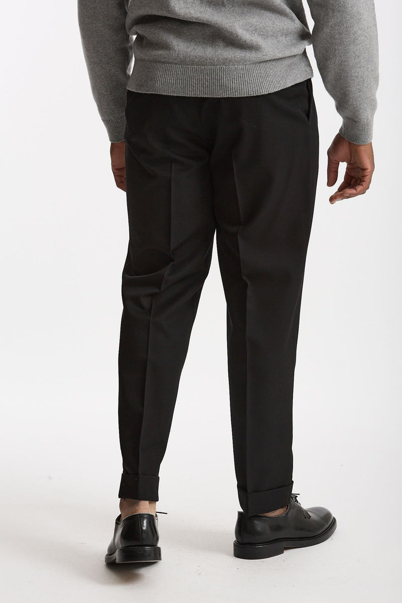 Pantalone STYLE-CARROT FIT in Lana ferma nero uomo Pt torino - 3