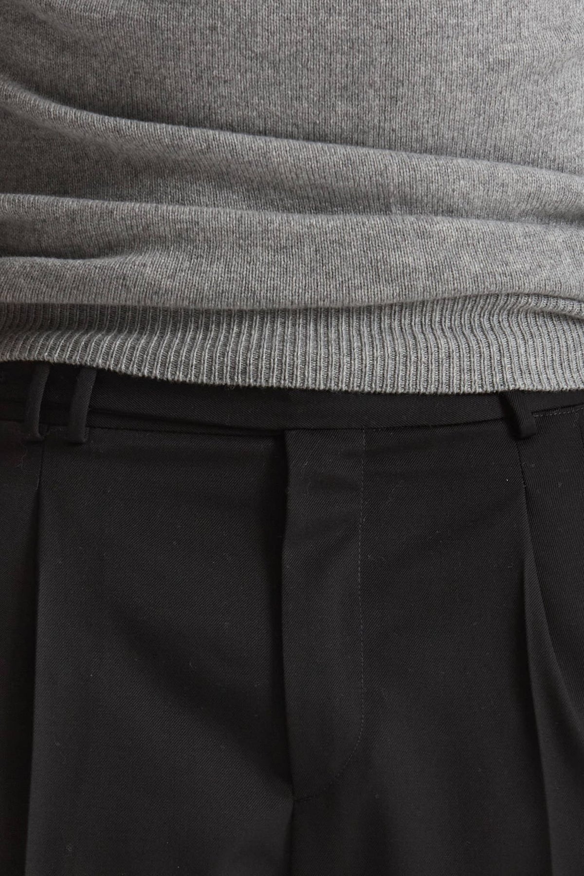 Pantalone STYLE-CARROT FIT in Lana ferma nero uomo Pt torino - 5