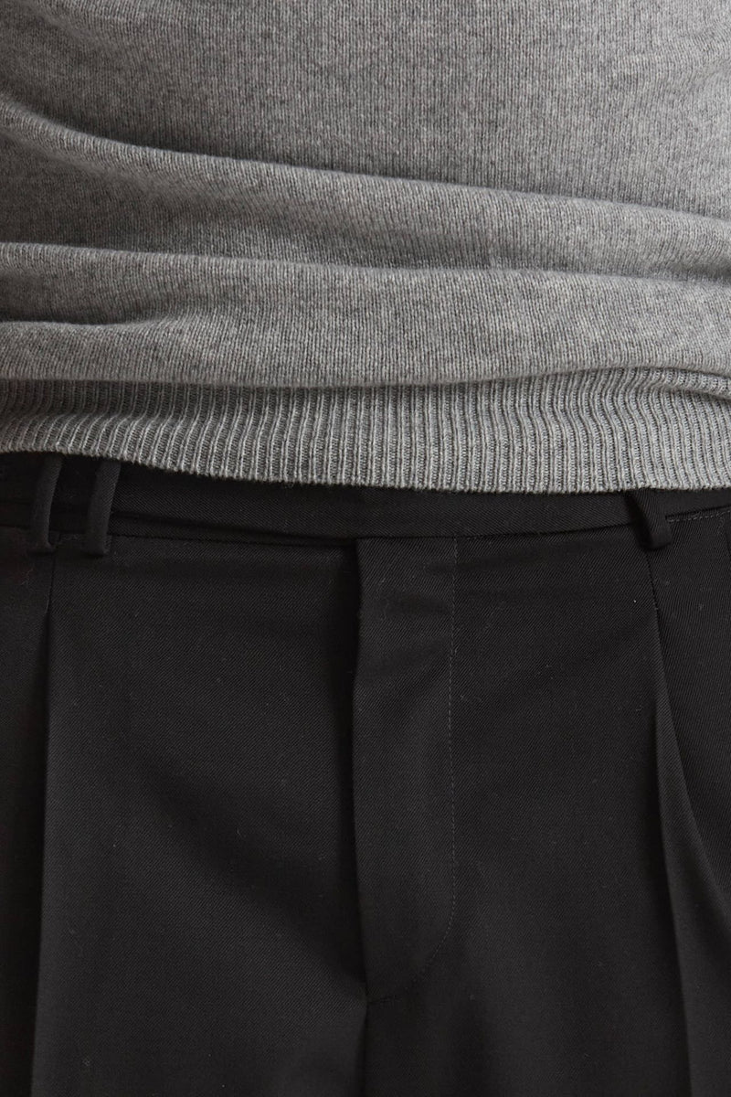 Pantalone STYLE-CARROT FIT in Lana ferma nero uomo Pt torino - 5