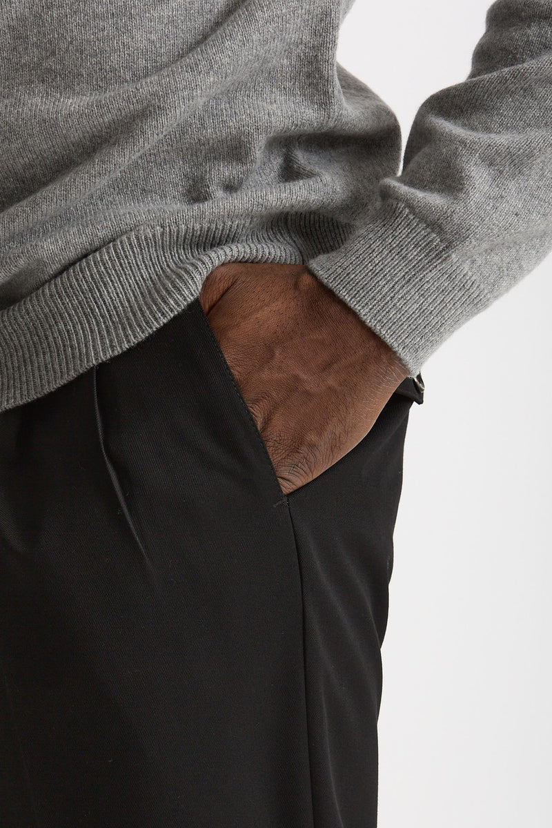 Pantalone STYLE-CARROT FIT in Lana ferma nero uomo Pt torino - 6