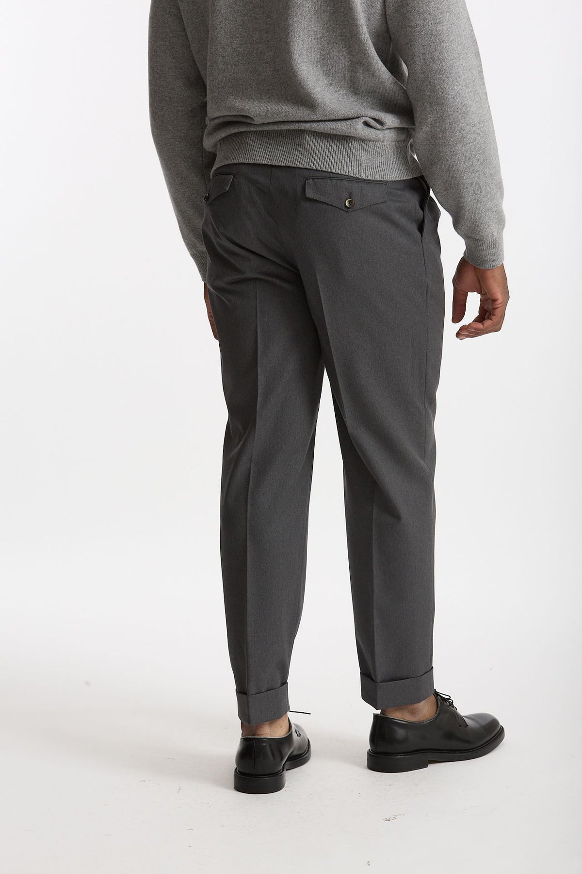 Pantalone STYLE-CARROT FIT in Lana ferma grigio uomo Pt torino - 3