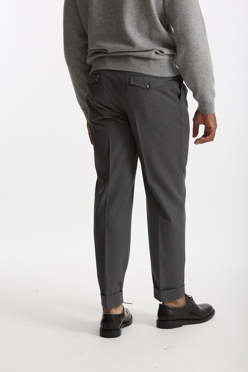 Pantalone STYLE-CARROT FIT in Lana ferma grigio uomo Pt torino - 3