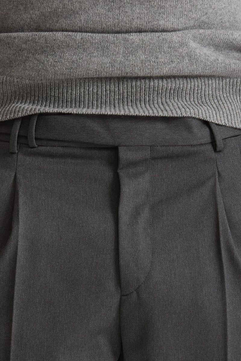 Pantalone STYLE-CARROT FIT in Lana ferma grigio uomo Pt torino - 5