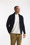 Cardigan a coste in lana blu uomo Rakki - 1