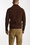 Cardigan a coste in lana bruciato uomo Rakki - 3