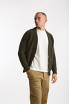 Cardigan a coste in lana verde militare uomo Rakki - 4