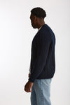 Cardigan a coste in lana blu uomo Rakki - 2