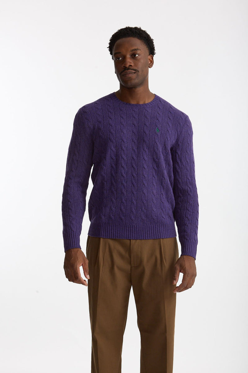 Maglia in lana e cashmere viola uomo Polo ralph lauren - 1