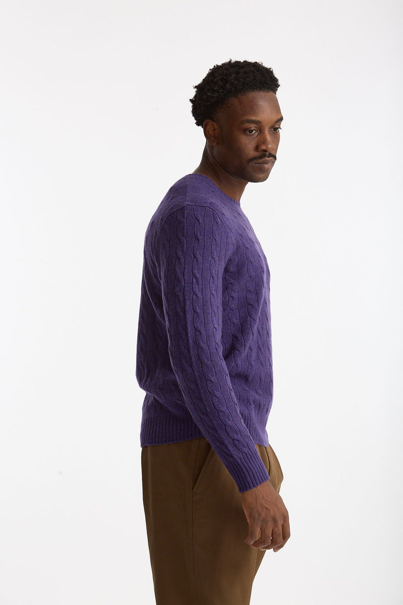 Maglia in lana e cashmere viola uomo Polo ralph lauren - 4