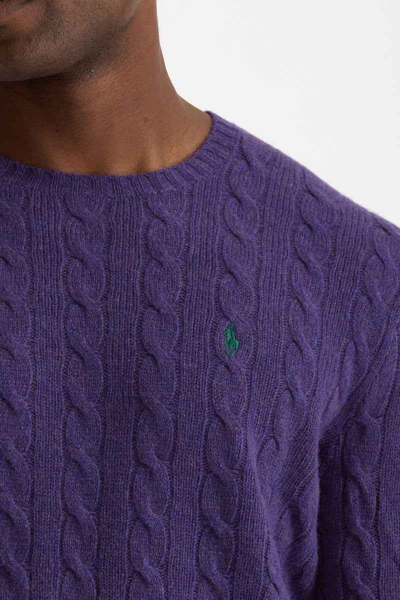 Maglia in lana e cashmere viola uomo Polo ralph lauren - 5