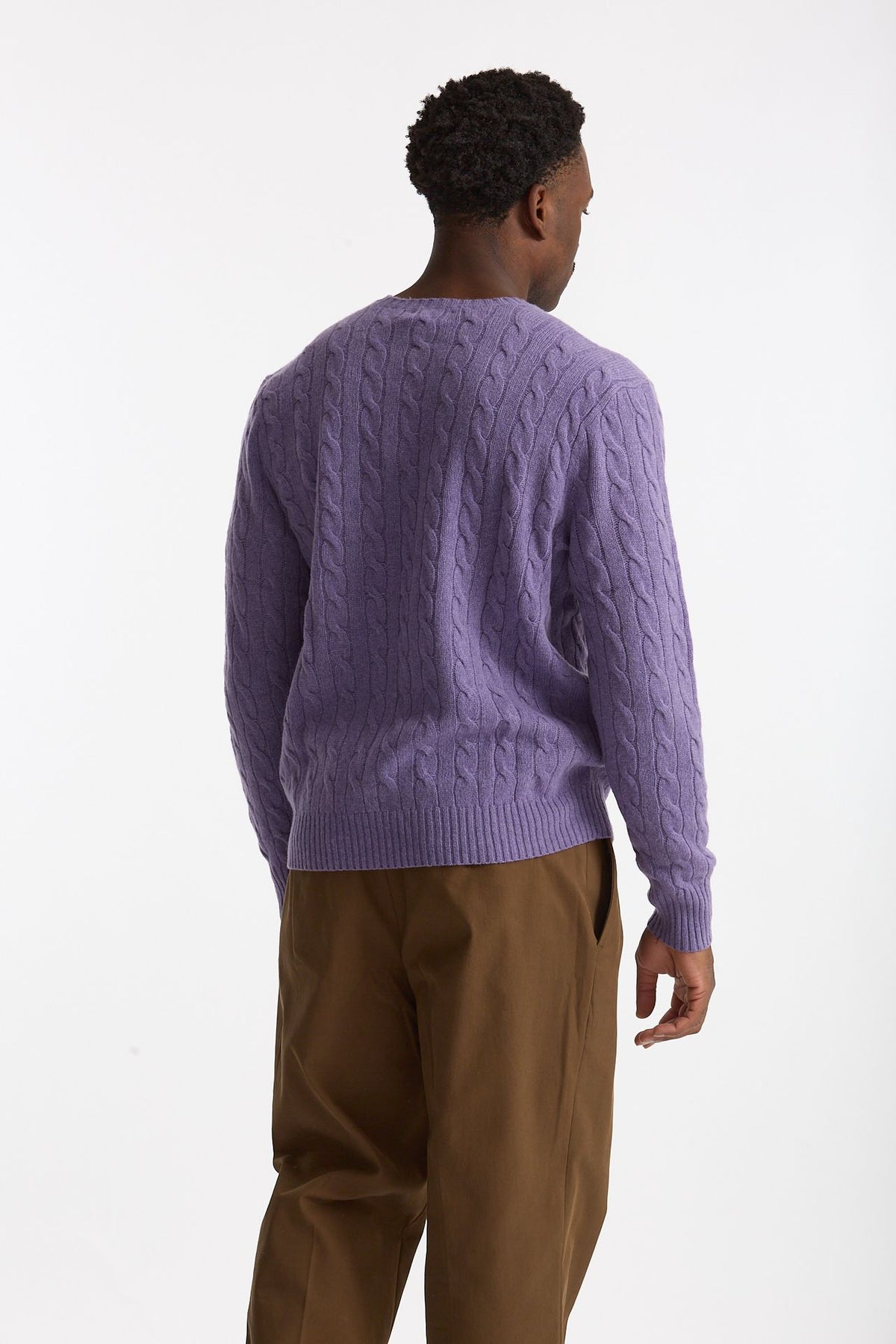 Maglia in lana e cashmere lilla uomo Polo ralph lauren - 4