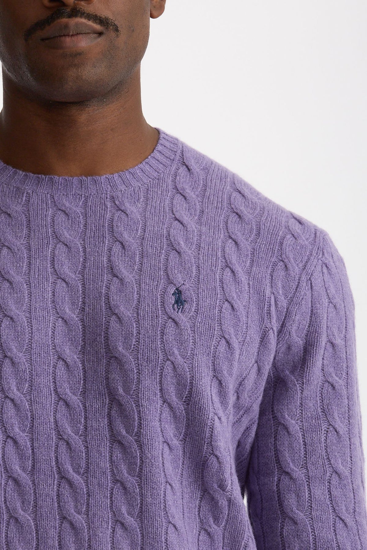 Maglia in lana e cashmere lilla uomo Polo ralph lauren - 5