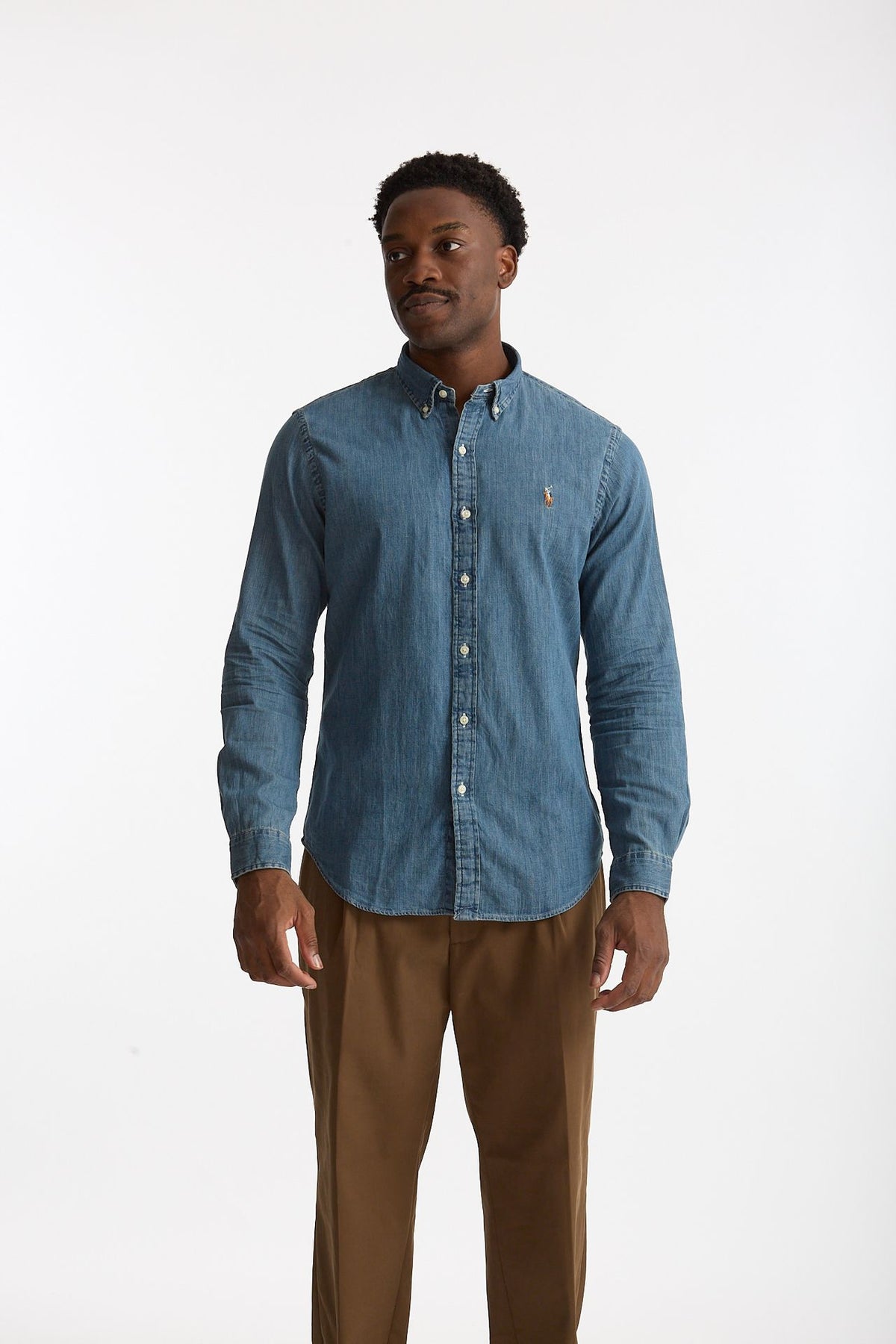 Camicia in cotone denim azzurro uomo Polo ralph lauren - 2
