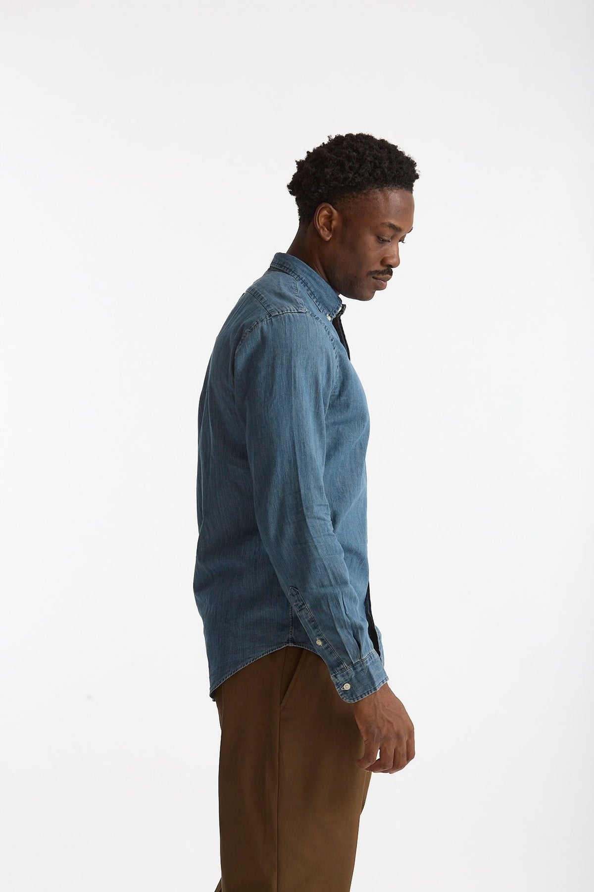 Camicia in cotone denim azzurro uomo Polo ralph lauren - 4