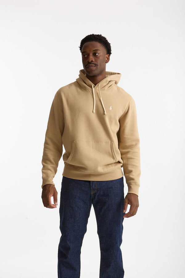 Felpa con cappuccio in cotone cammello uomo Polo ralph lauren