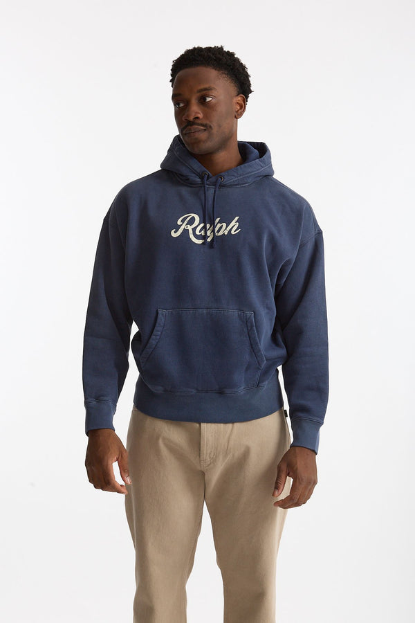 Felpa in cotone blu effetto lavato uomo Polo ralph lauren