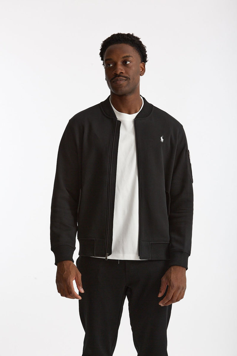 Felpa bomber in cotone nero uomo Polo ralph lauren - 1