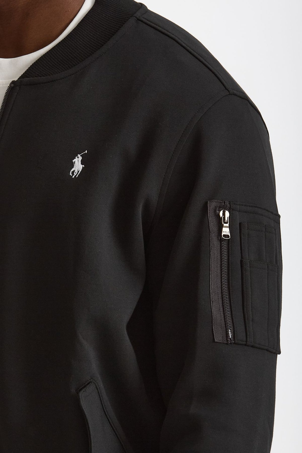 Felpa bomber in cotone nero uomo Polo ralph lauren - 2