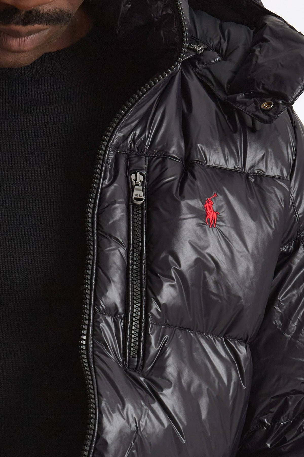 Piumino in nylon nero Imbottito in piuma uomo Polo ralph lauren - 5