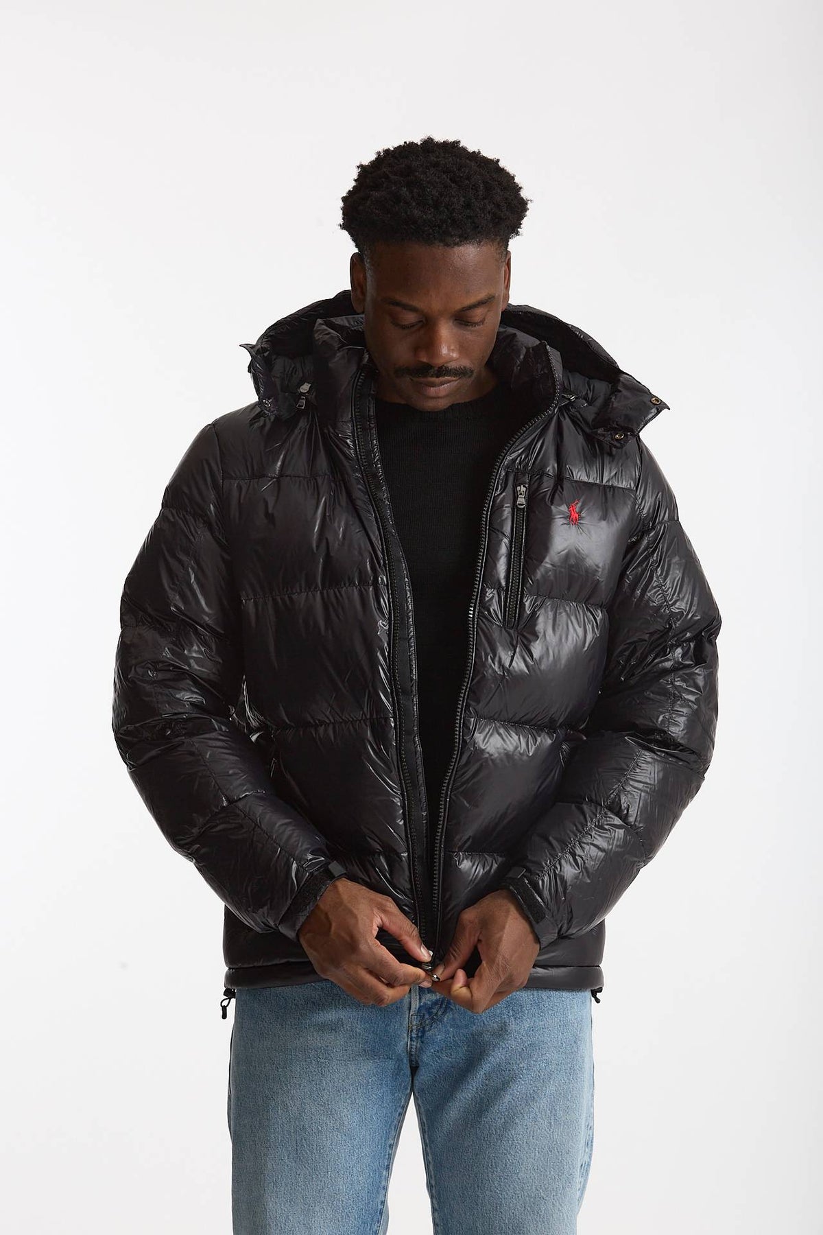 Piumino in nylon nero Imbottito in piuma uomo Polo ralph lauren - 6
